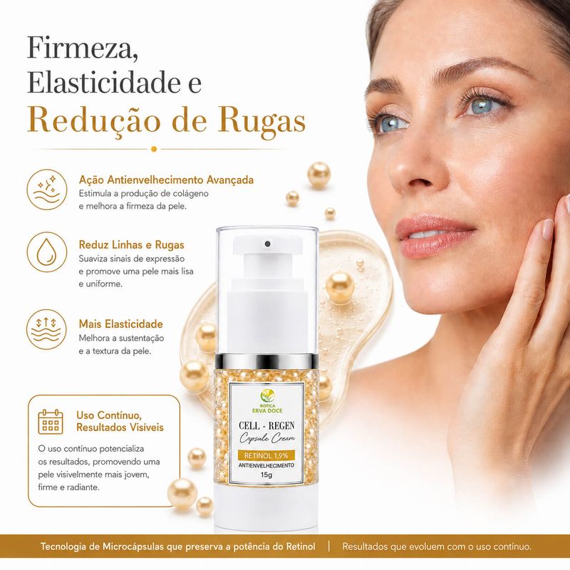 Capsule Cream Retinol 1,9%  -  Antienvelhecimento 15g