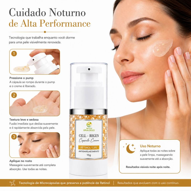 Capsule Cream Retinol 1,9%  -  Antienvelhecimento 15g