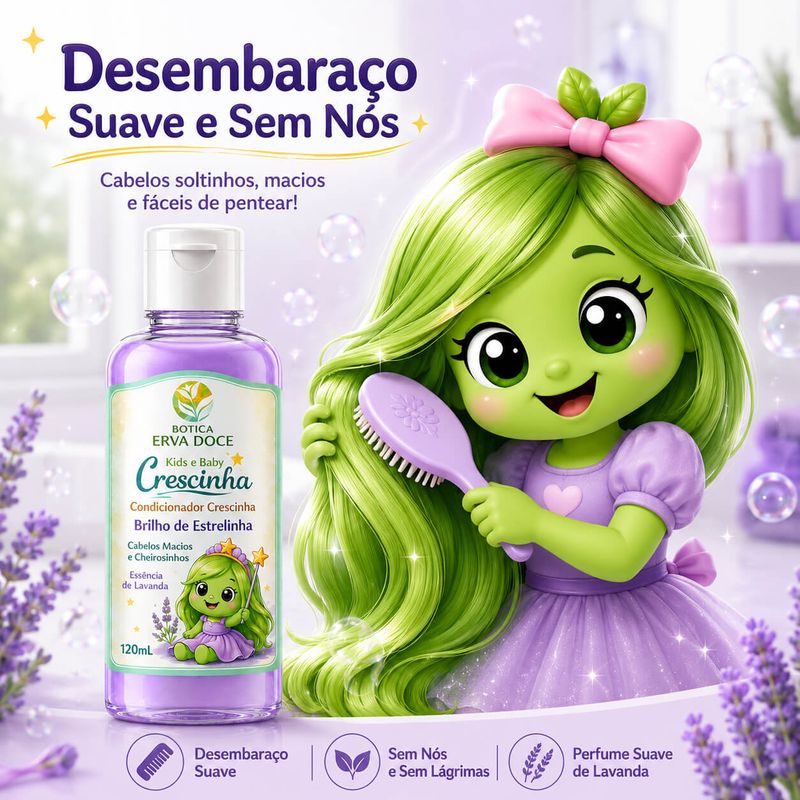 Condicionador Infantil Crescinha Brilho de Estrelinha –  120ml