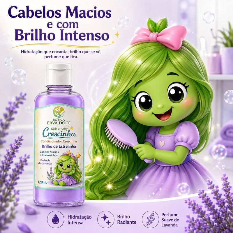Condicionador Infantil Crescinha Brilho de Estrelinha –  120ml