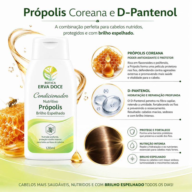 Condicionador Nutritivo de Própolis – Nutrição Intensa 120ml