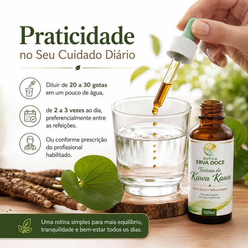 Tintura de Kawa Kawa-  Bem-Estar e Relaxamento  100ml