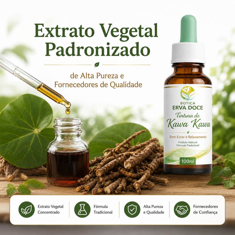 Tintura de Kawa Kawa-  Bem-Estar e Relaxamento  100ml