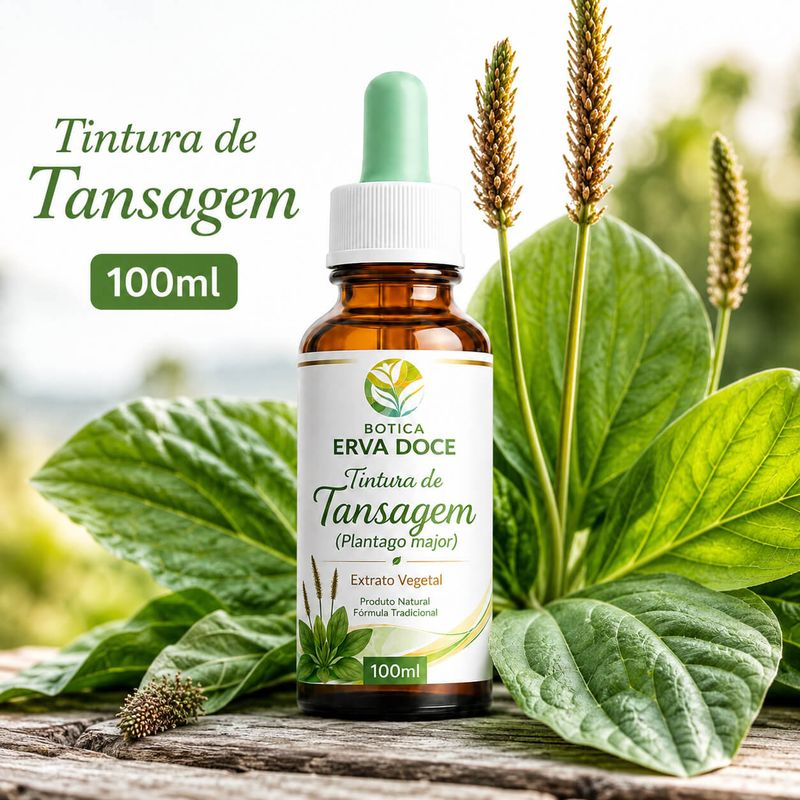 Tintura de Tansagem (Plantago major) – Extrato Vegetal 100ml