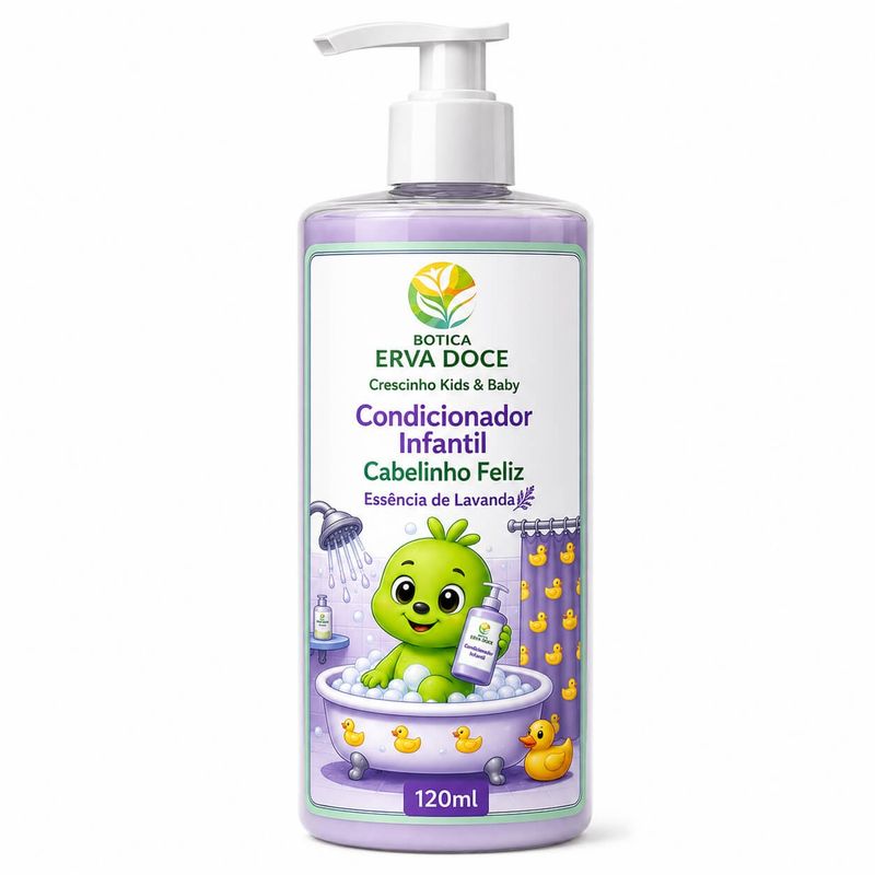 Condicionador Infantil Cabelinho Feliz – Linha Crescinho Kids 120ml