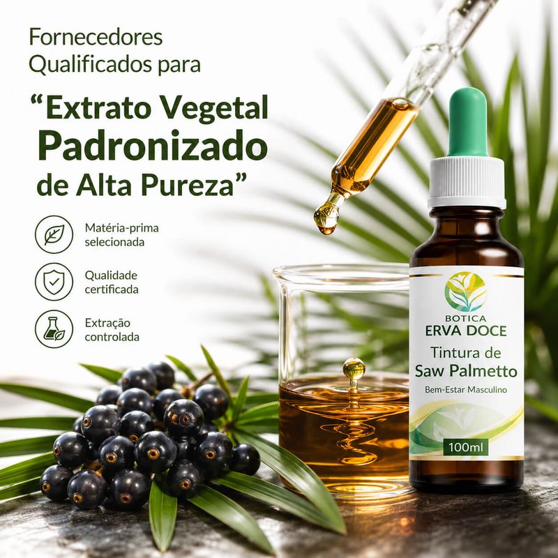 Tintura de Saw Palmetto (Serenoa repens) – 100ml