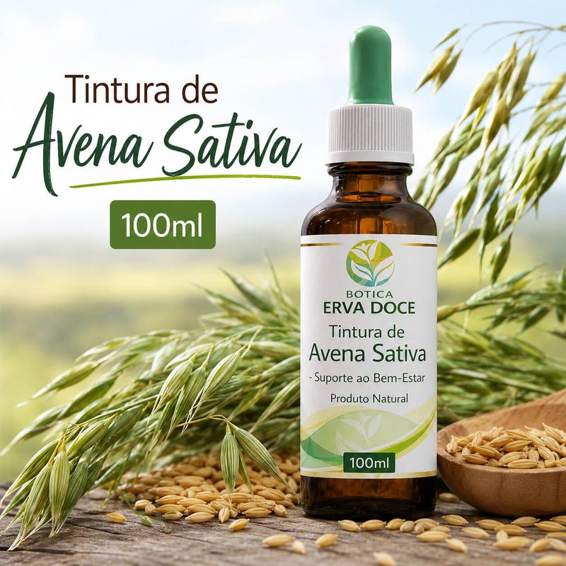 Tintura de Avena Sativa (Avena sativa) – Extrato Vegetal 100ml