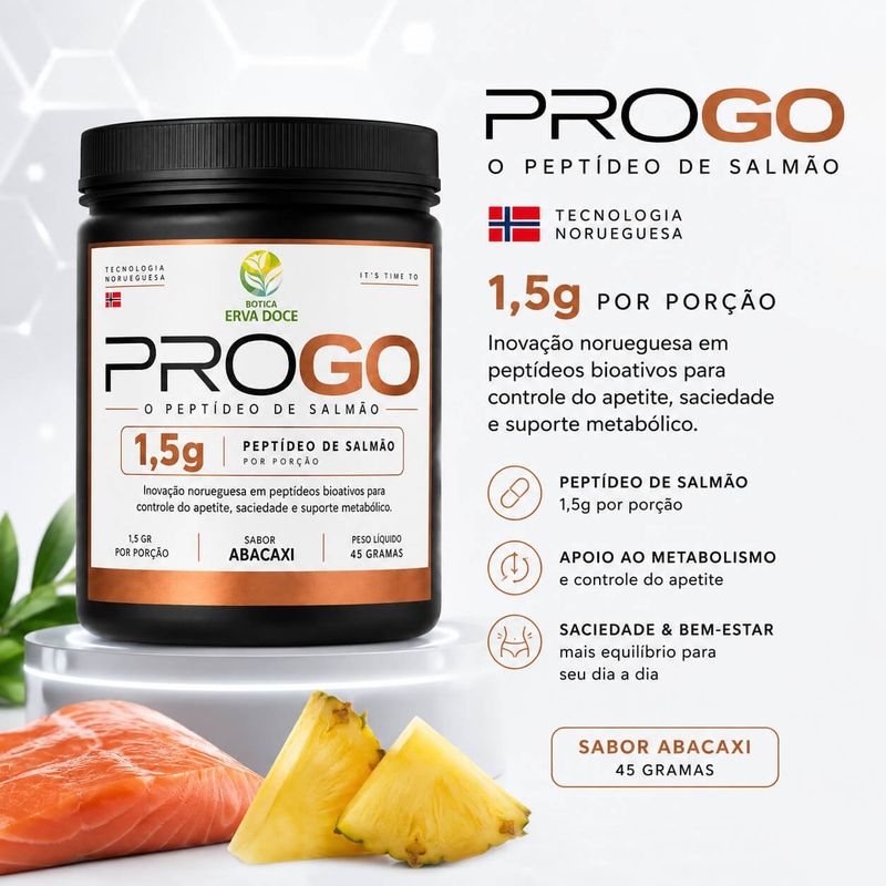 PROGO 1,5g  – O Peptídeo de Salmão  45 gramas