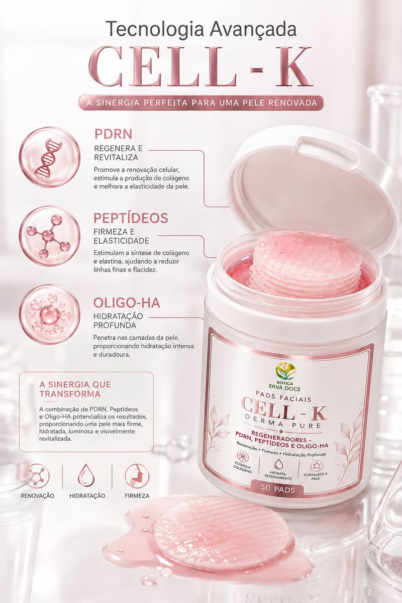 Pads Faciais Regeneradores – PDRN (50 Pads / 100ml)