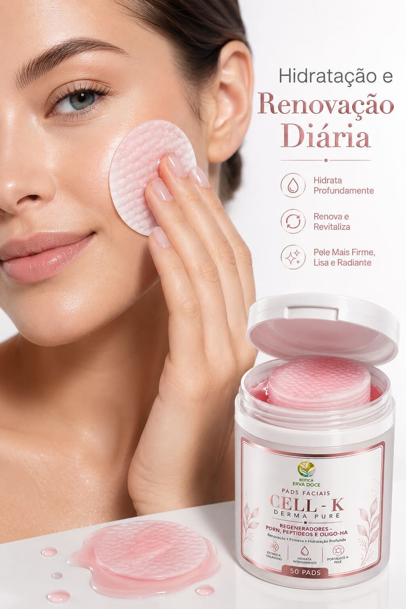 Pads Faciais Regeneradores – PDRN (50 Pads / 100ml)