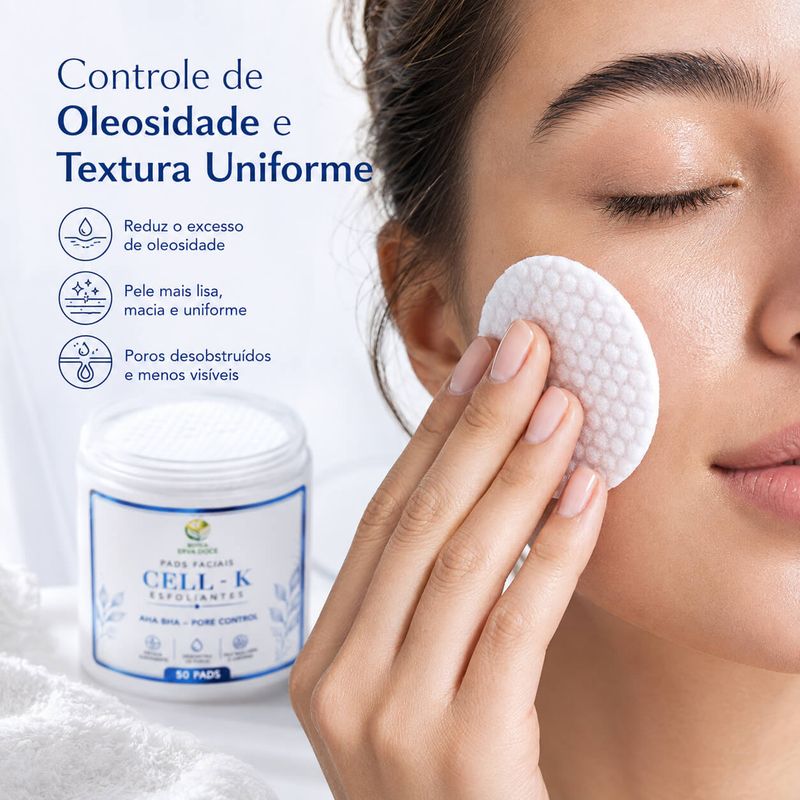 Pads Faciais Esfoliantes AHA BHA – Pore Control 50 Pads/100ml