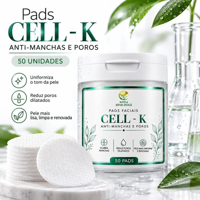 Pads Faciais CELL - K Anti-Manchas e Poros –  50 Pads / 100ml