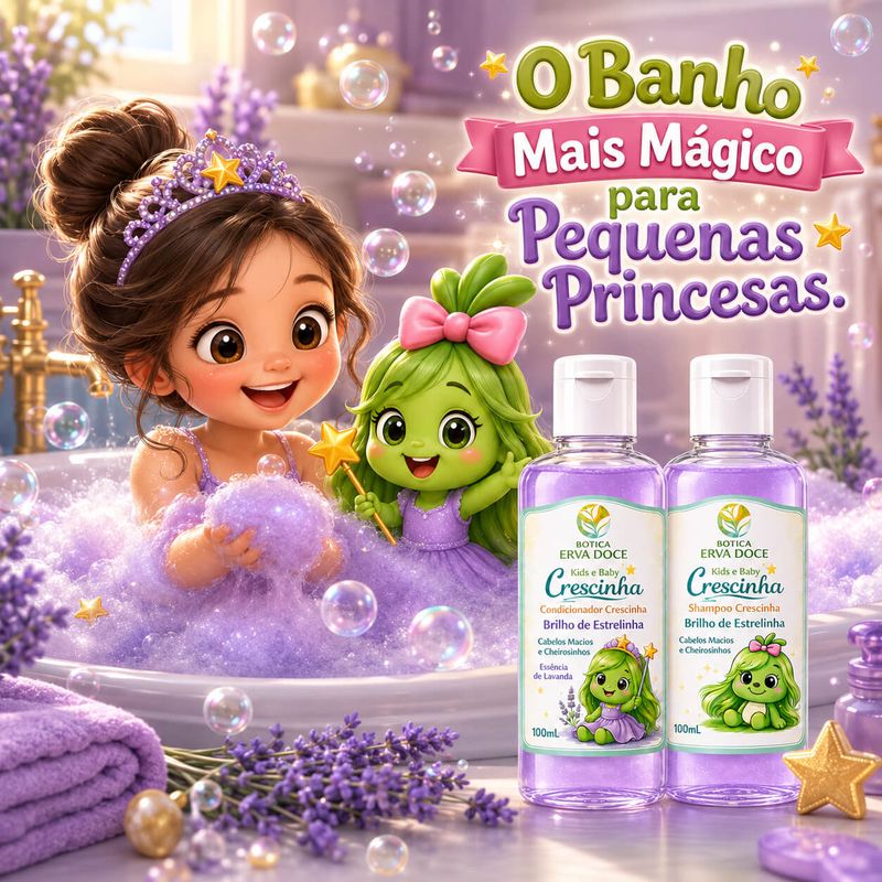 Kit Crescinha Brilho de Estrelinha Shampoo e Condicionador