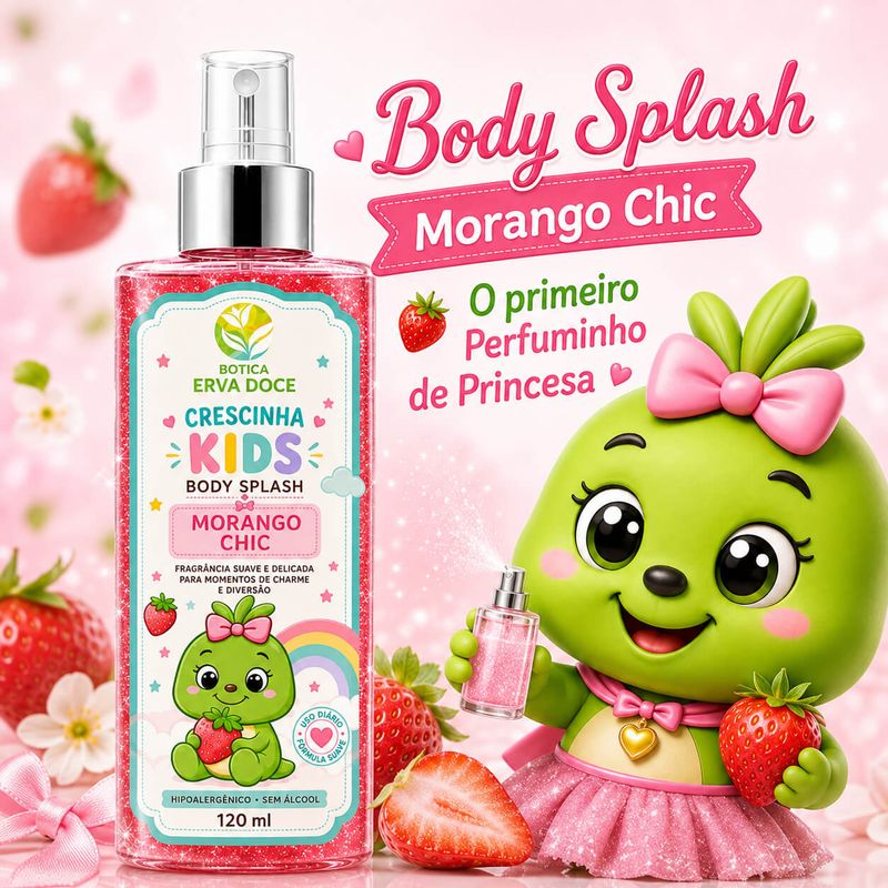 Kit Crescinha  – Lip Balm, Body Splash e Esmalte Infantil
