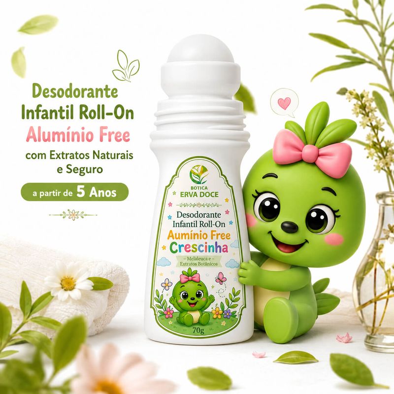 Desodorante Infantil Roll-On Crescinha Melaleuca 70g