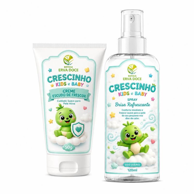 Kit Brisa Refrescante Crescinho - Spray e Creme Brotoejas