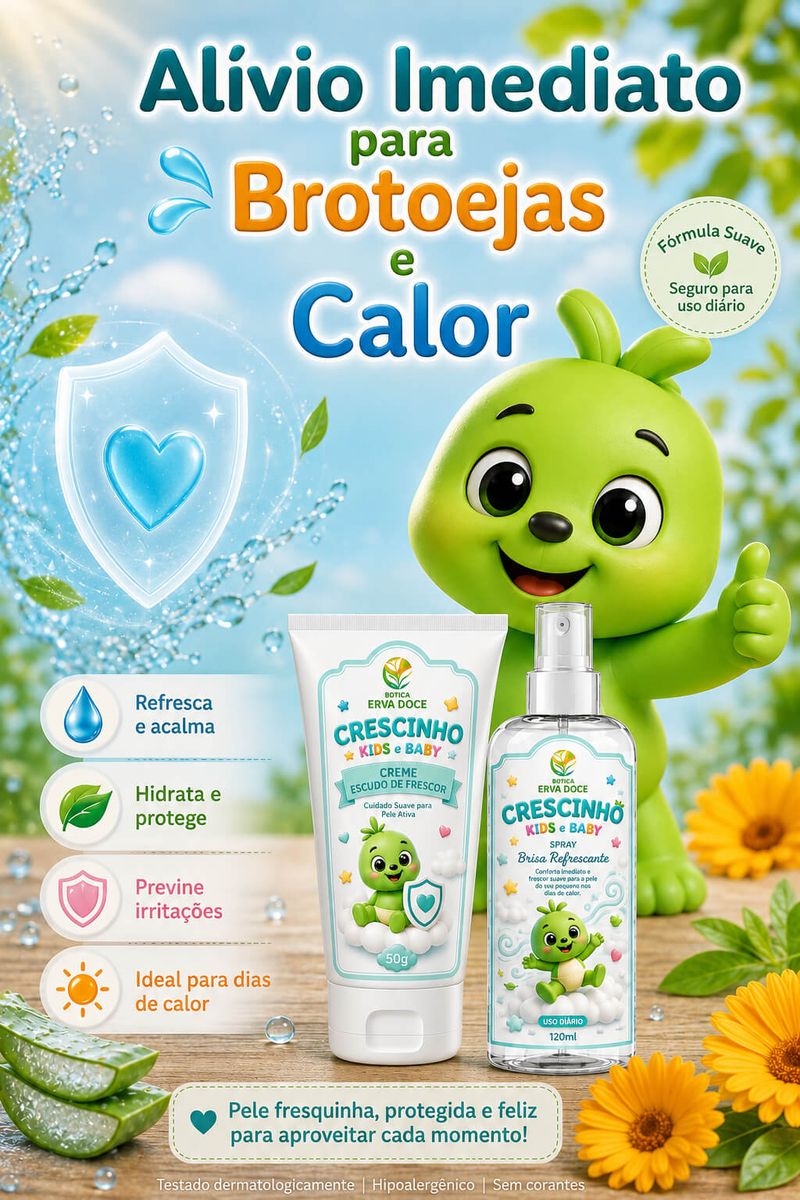 Kit Brisa Refrescante Crescinho - Spray e Creme Brotoejas