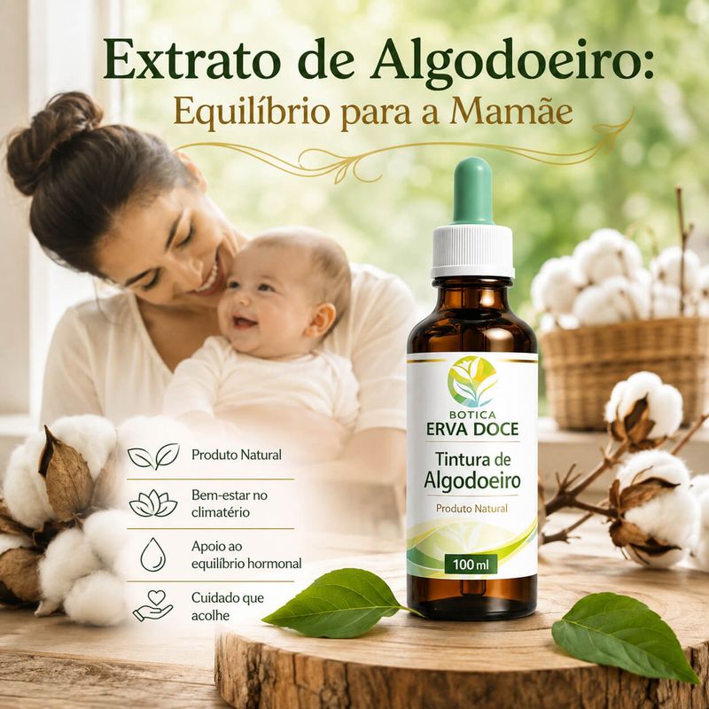 Kit Bem-Estar Mamãe e Bebê: Algodoeiro 100ml e Baby Colic 30ml
