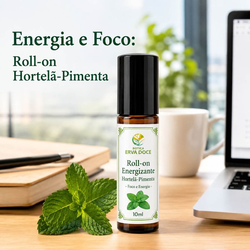 Roll-on Energizante Hortelã-Pimenta – Foco e Energia 10ml