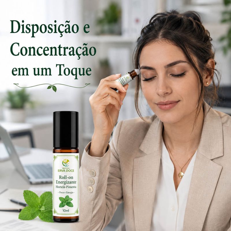 Roll-on Energizante Hortelã-Pimenta – Foco e Energia 10ml
