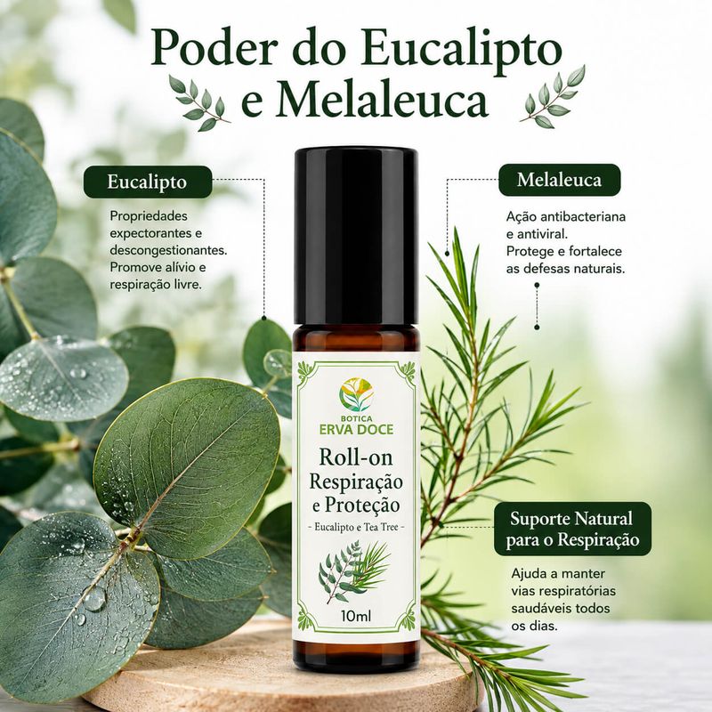 Roll-on Respiração e Proteção – Eucalipto e Tea Tree 10ml