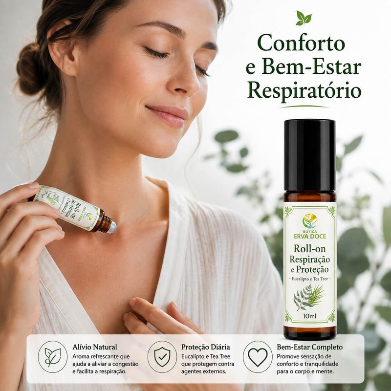 Roll-on Respiração e Proteção – Eucalipto e Tea Tree 10ml
