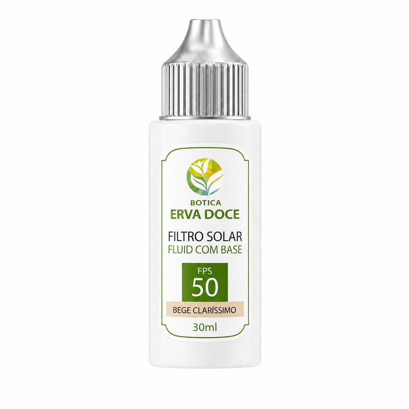 Filtro Solar Fluid com Base FPS 50+ Bege Claríssimo – 30ml
