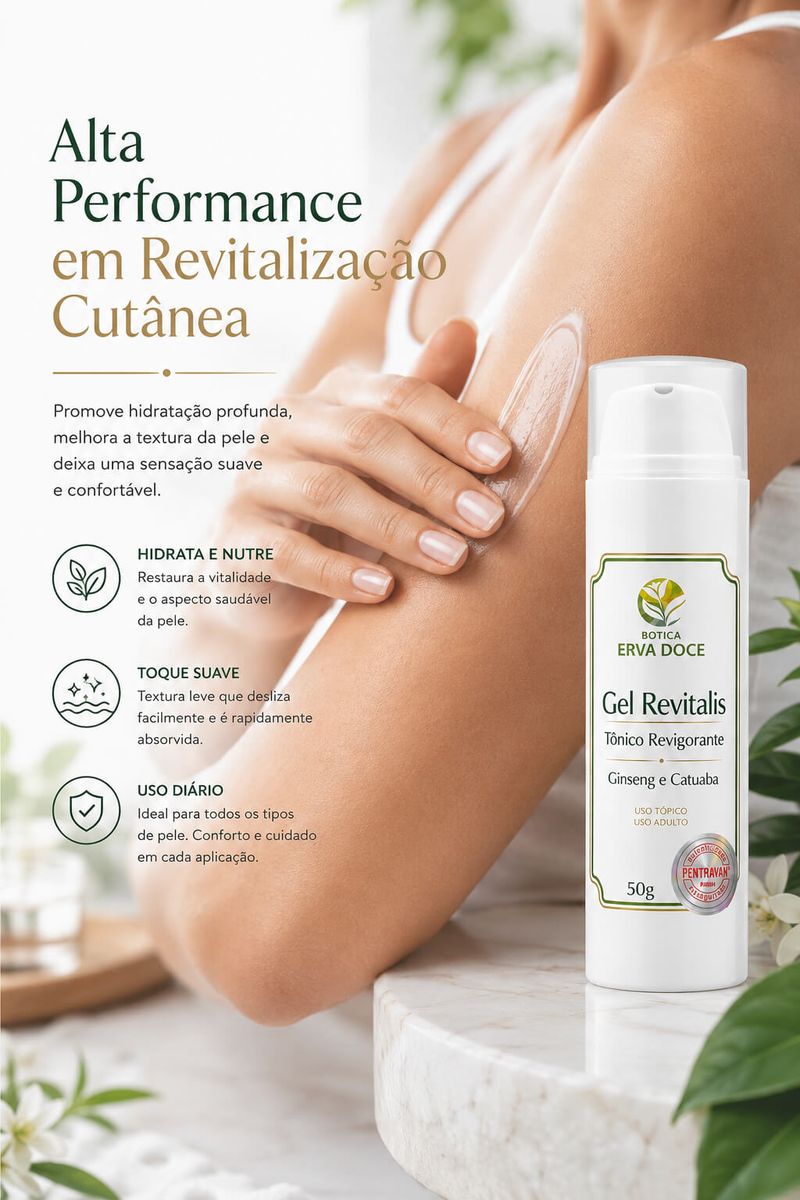 Creme Transdérmico Revitalis –  em Base Pentravan 50g