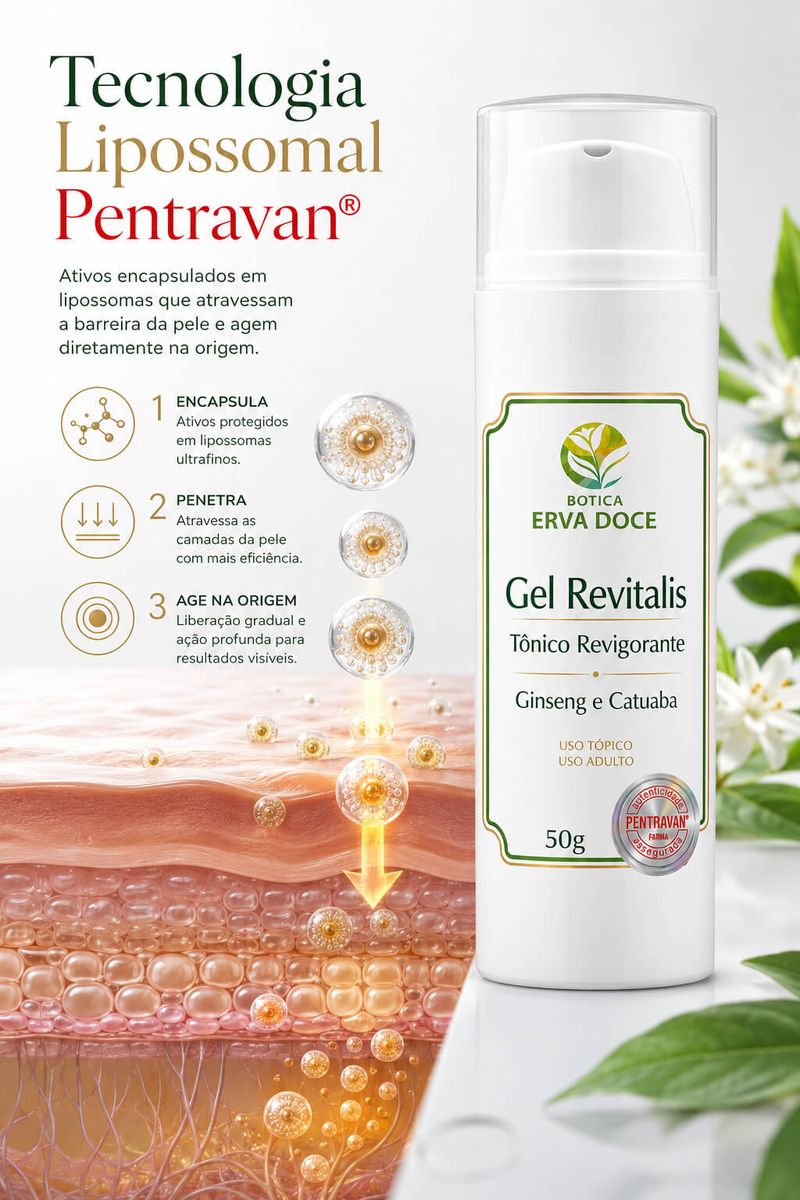 Creme Transdérmico Revitalis –  em Base Pentravan 50g