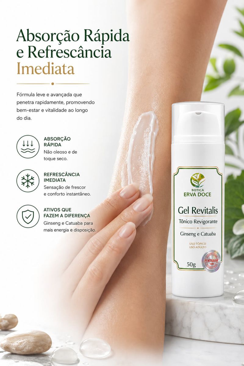 Creme Transdérmico Revitalis –  em Base Pentravan 50g