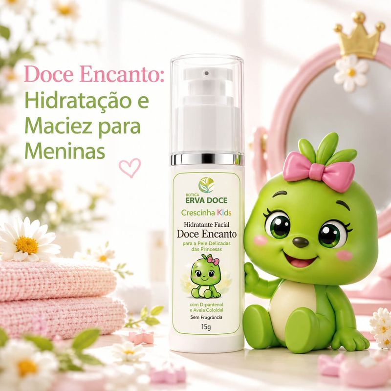 Hidratante Facial Doce Encanto 15g - Crescinha Kids 