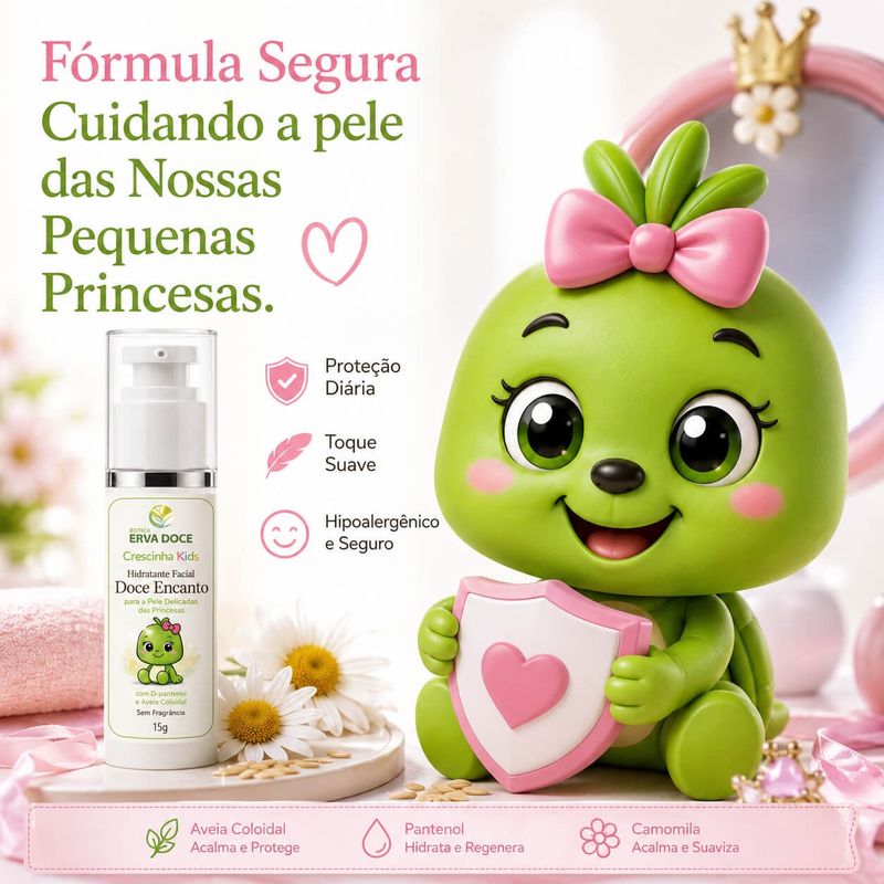 Hidratante Facial Doce Encanto 15g - Crescinha Kids 