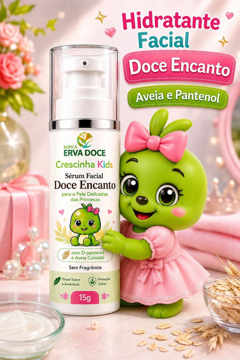 Kit Crescinha Doce Encanto Hidratante Facial e Corporal