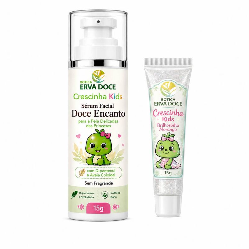 Kit Crescinha Kids Encanto e Brilho: Gloss e Hidratante