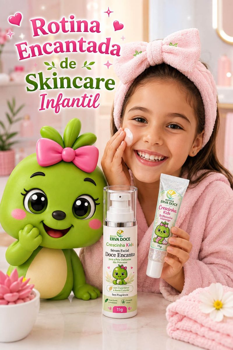 Kit Crescinha Kids Encanto e Brilho: Gloss e Hidratante