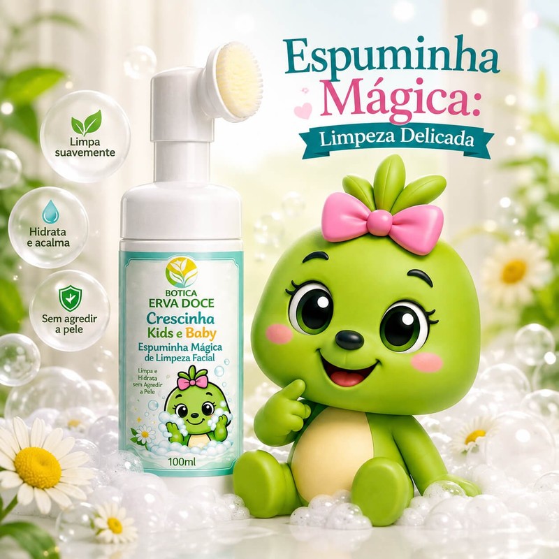 Kit Rotina Facial Encantada Espuma, Filtro Solar e Hidratante