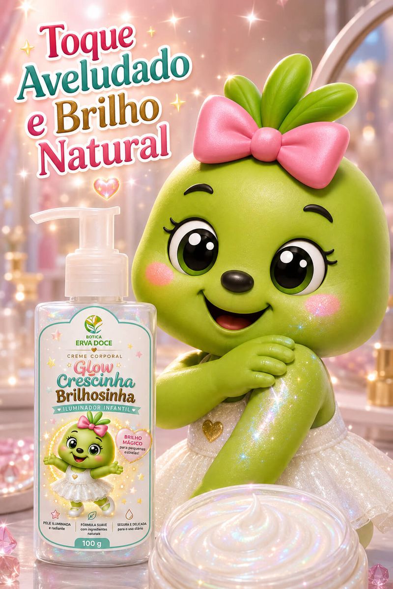 Creme Corporal Glow Crescinha – Rotina Encantada 100g