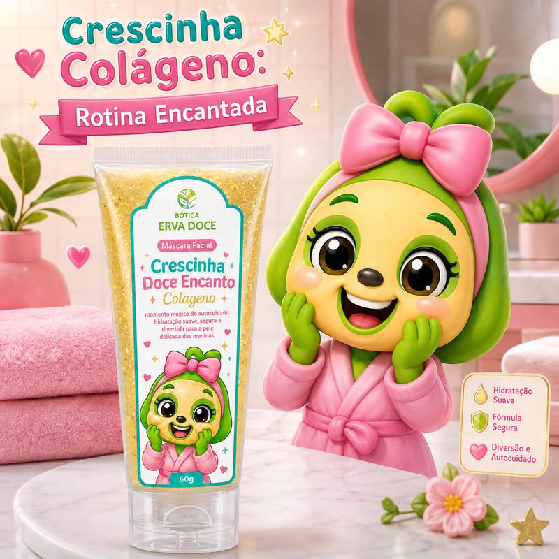 Máscara Facial Crescinha Colágeno Infantil – 60g