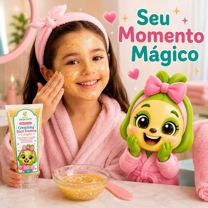 Máscara Facial Crescinha Colágeno Infantil – 60g