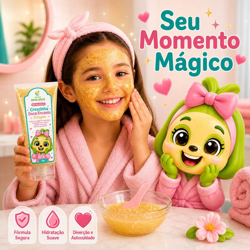 Máscara Facial Crescinha Colágeno Infantil – 60g