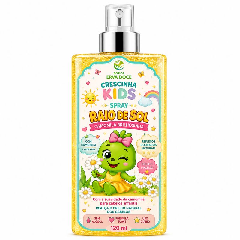 Spray Capilar Clareador  de Camomila Brilhosinha  - 120ml