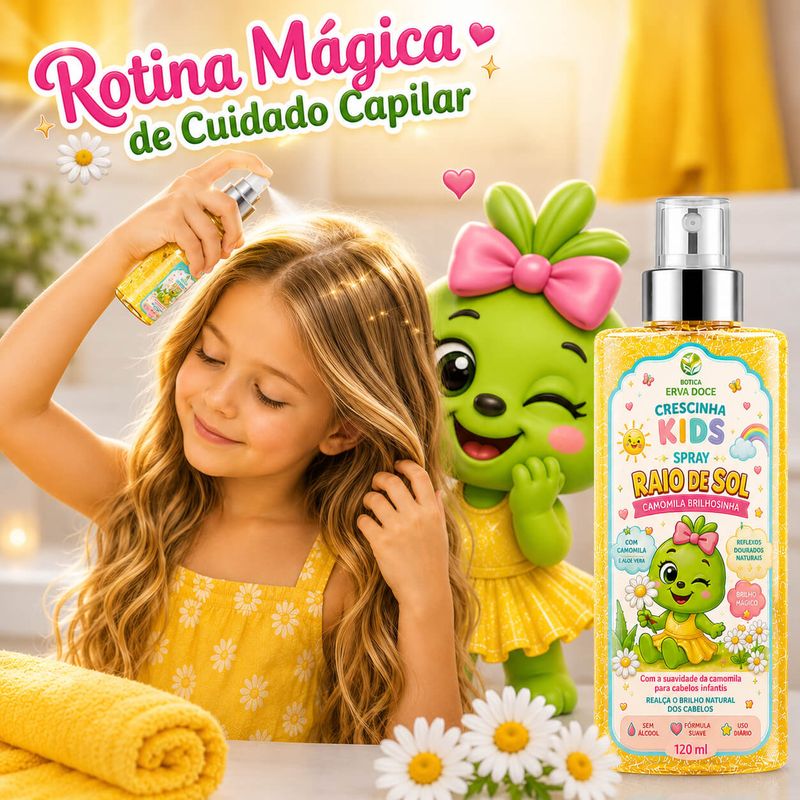 Spray Capilar Clareador  de Camomila Brilhosinha  - 120ml