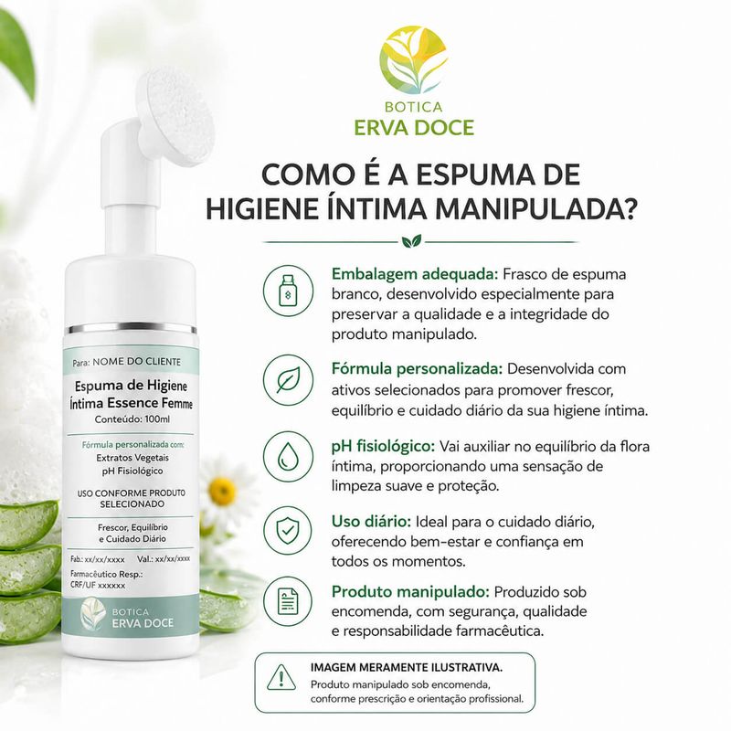 Espuma de Higiene Íntima Essence Femme - 100ml