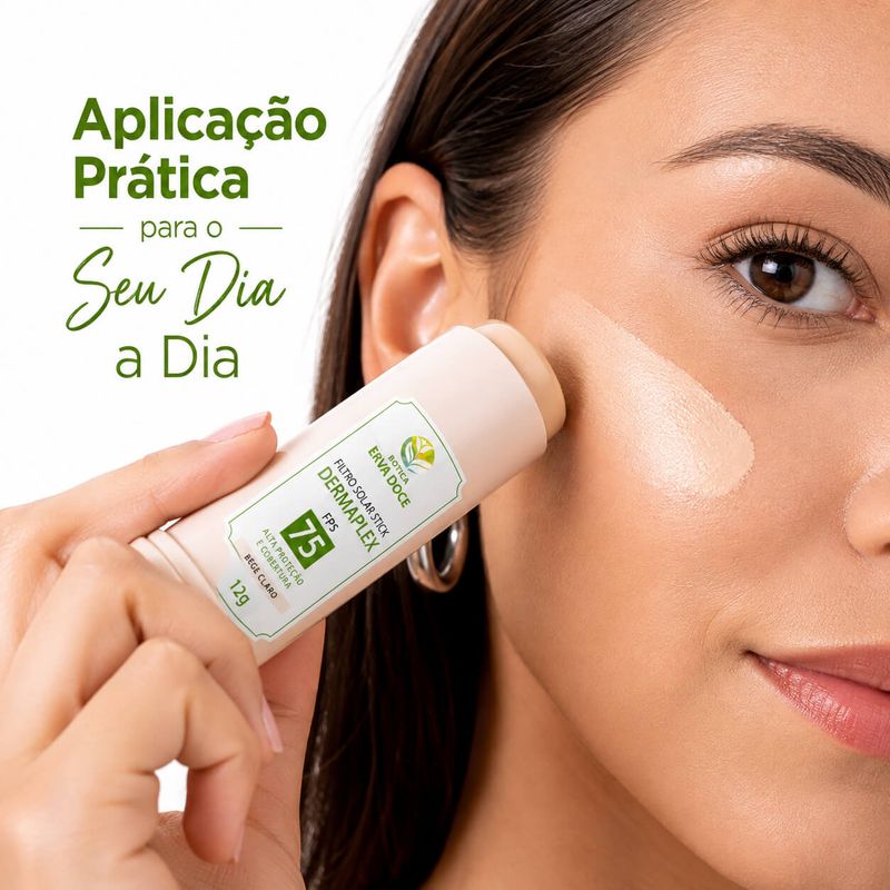 Filtro Solar Stick Dermaplex FPS 75 Bege Claro 12g