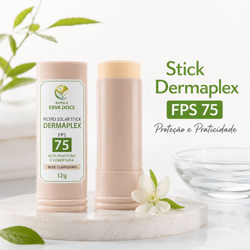Filtro Solar Stick Dermaplex FPS 75 Bege Claríssimo  12g