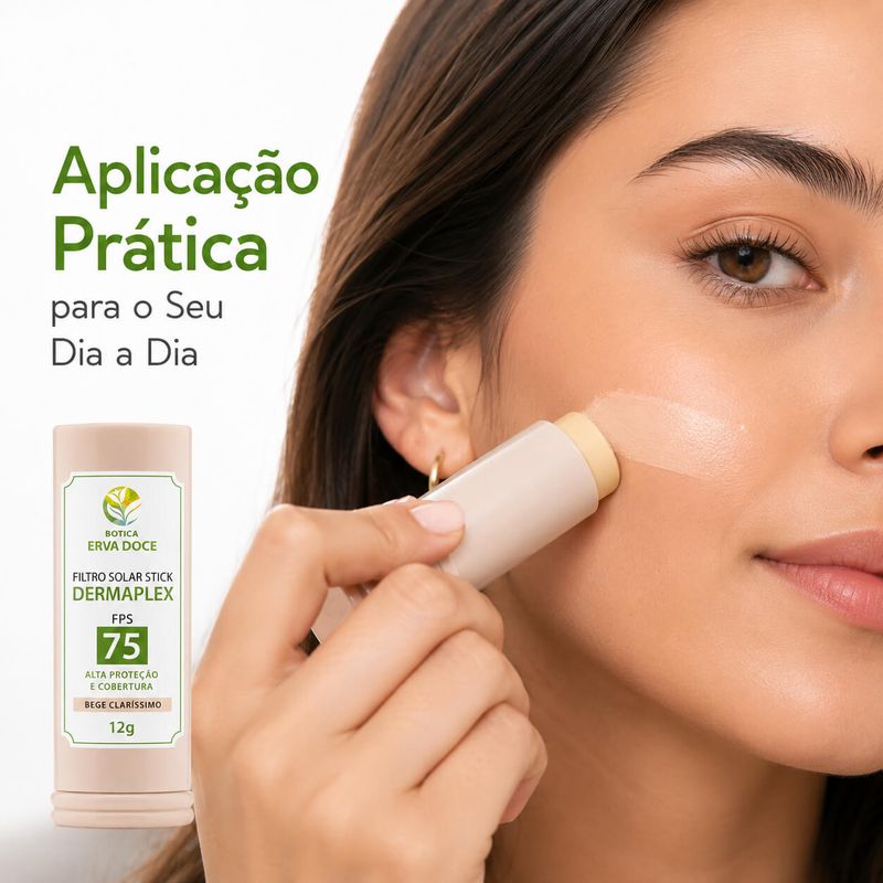 Filtro Solar Stick Dermaplex FPS 75 Bege Claríssimo  12g