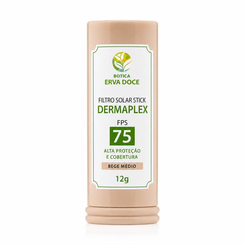 Filtro Solar Stick Dermaplex FPS 75 Bege Médio  12g