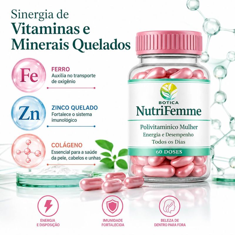NutriFemme – Suporte Nutricional para a Vitalidade Feminina 60 caps