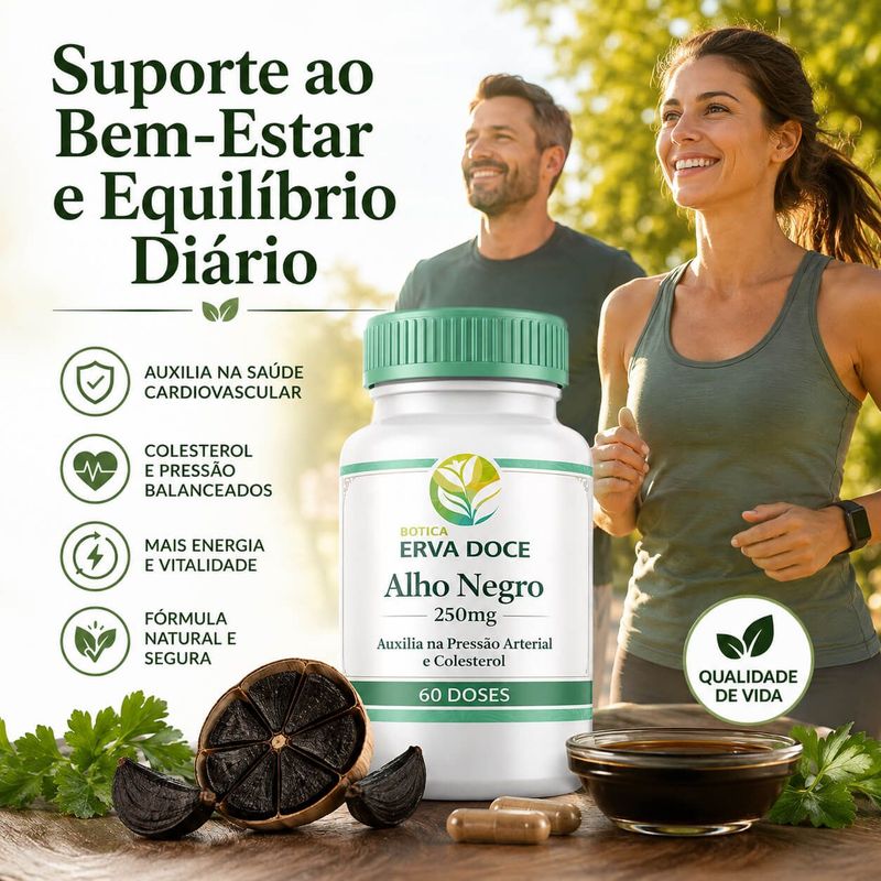 Alho Negro Allyl ABG 250mg – Extrato Padronizado 60 Cápsulas