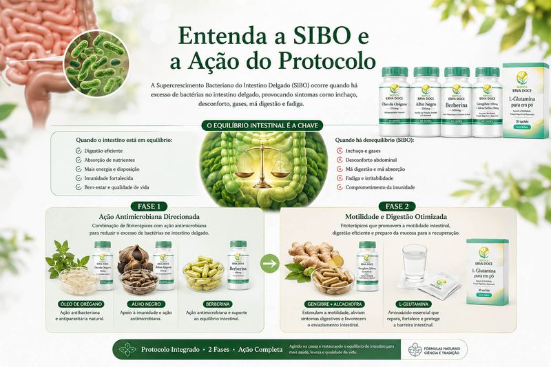 Protocolo SIBO – Fases 1 e 2 para Tratamento 30 Dias